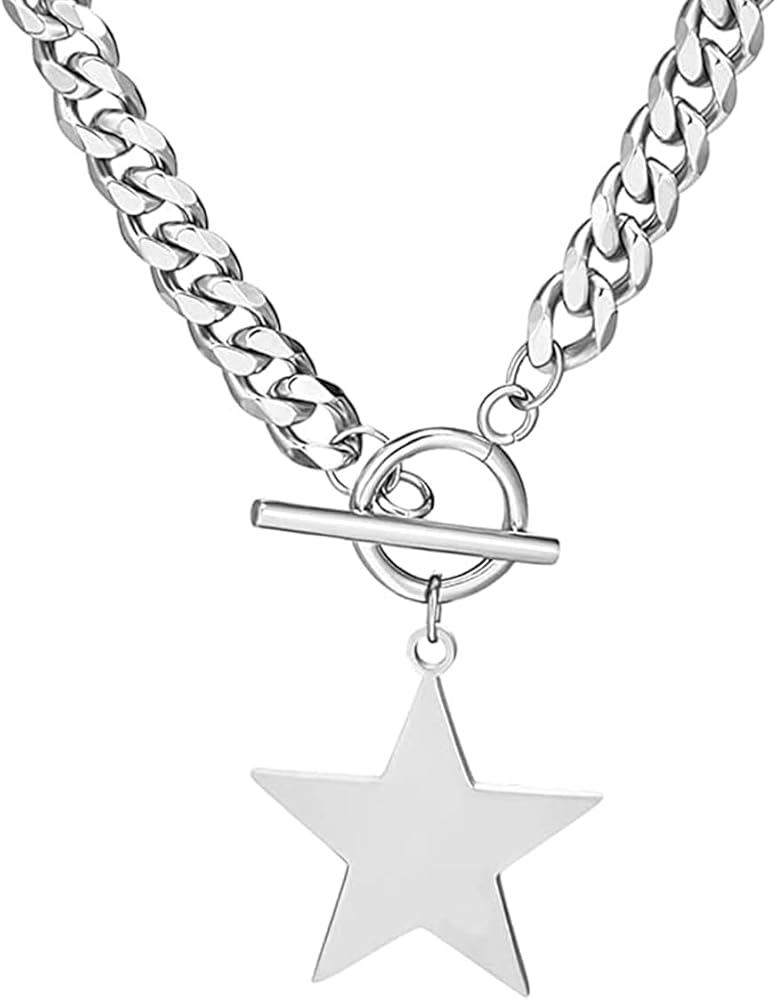 Amazon.com: Aktully Silver Star Choker Necklace for Women