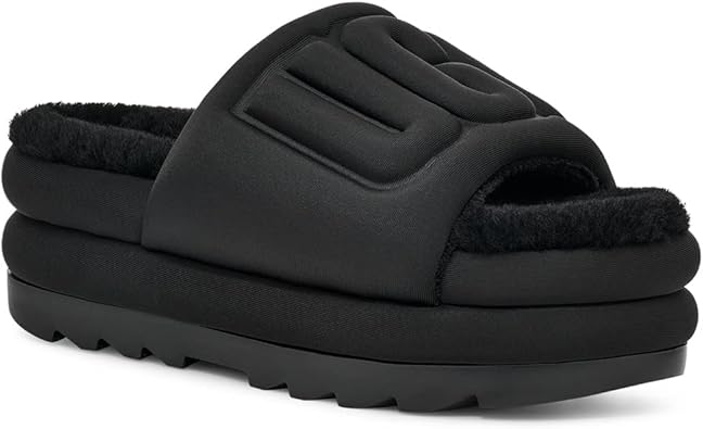 Amazon | UGG レディース マキシ グラフィック スライドサンダル