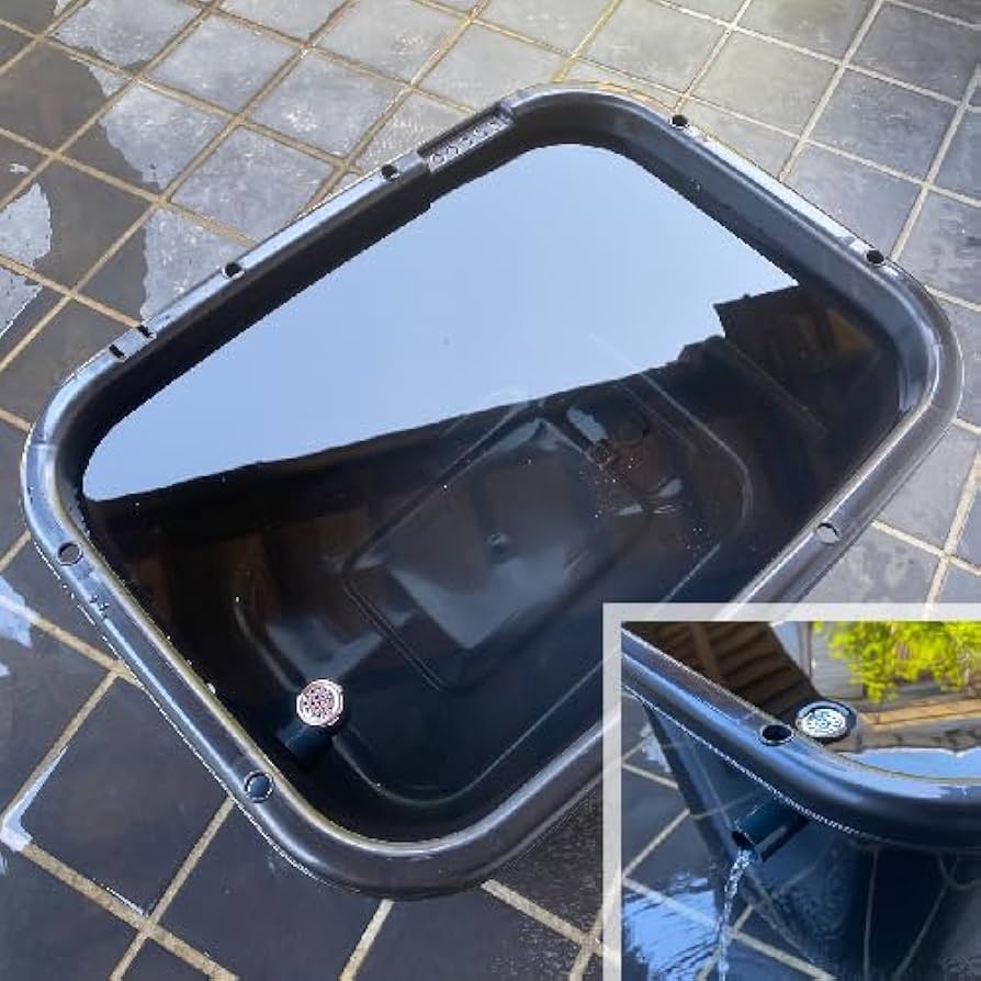 Amazon | 五色アクア メダカ飼育容器 56リットル 黒 オーバーフロー