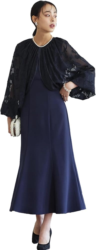 Amazon | [ルイ ルエ ブティック] シアージャカード ボレロ ナロー