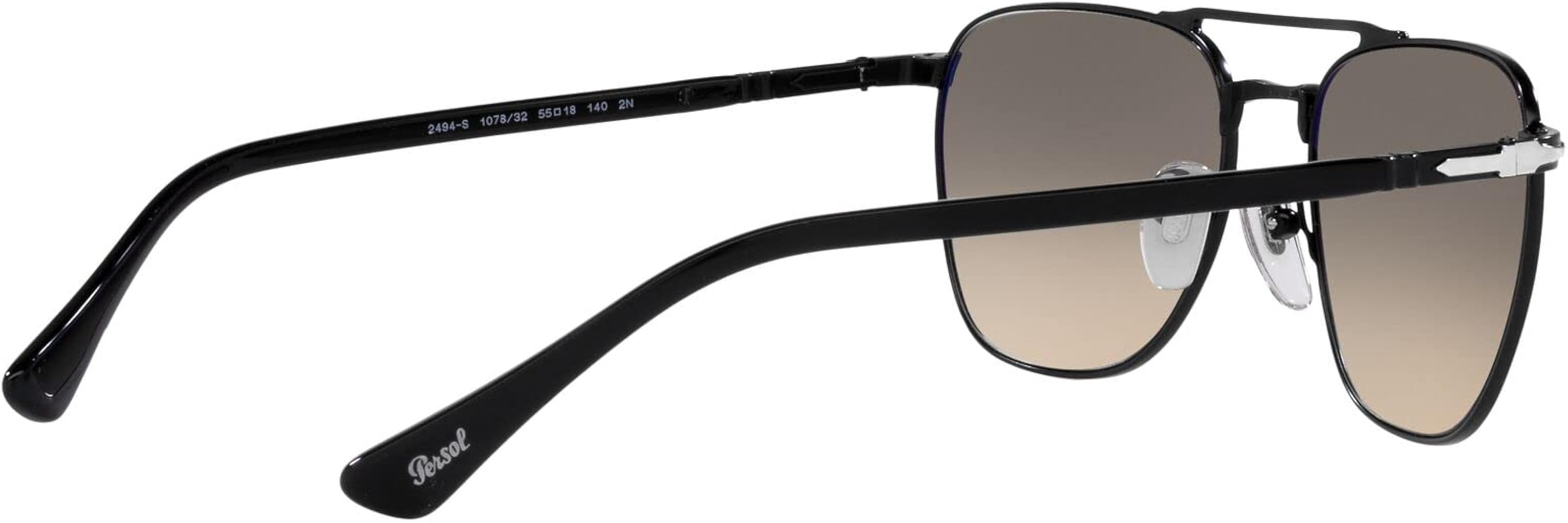 Amazon.com: Persol PO2494S Square Sunglasses, Black/Grey Gradient