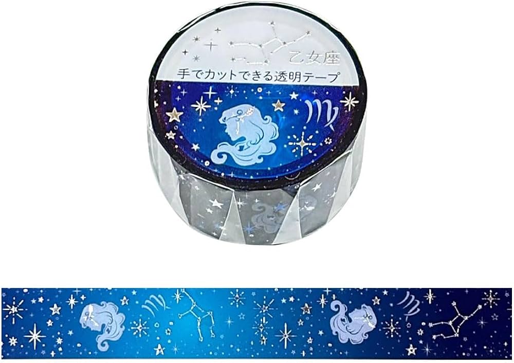 Amazon.co.jp: クローズピン 12星座透明マスキングテープ 20mm幅 乙女
