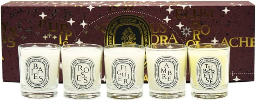 Amazon.co.jp: Diptyque 35g 小さな香り付きキャンドル 5本セット 限定