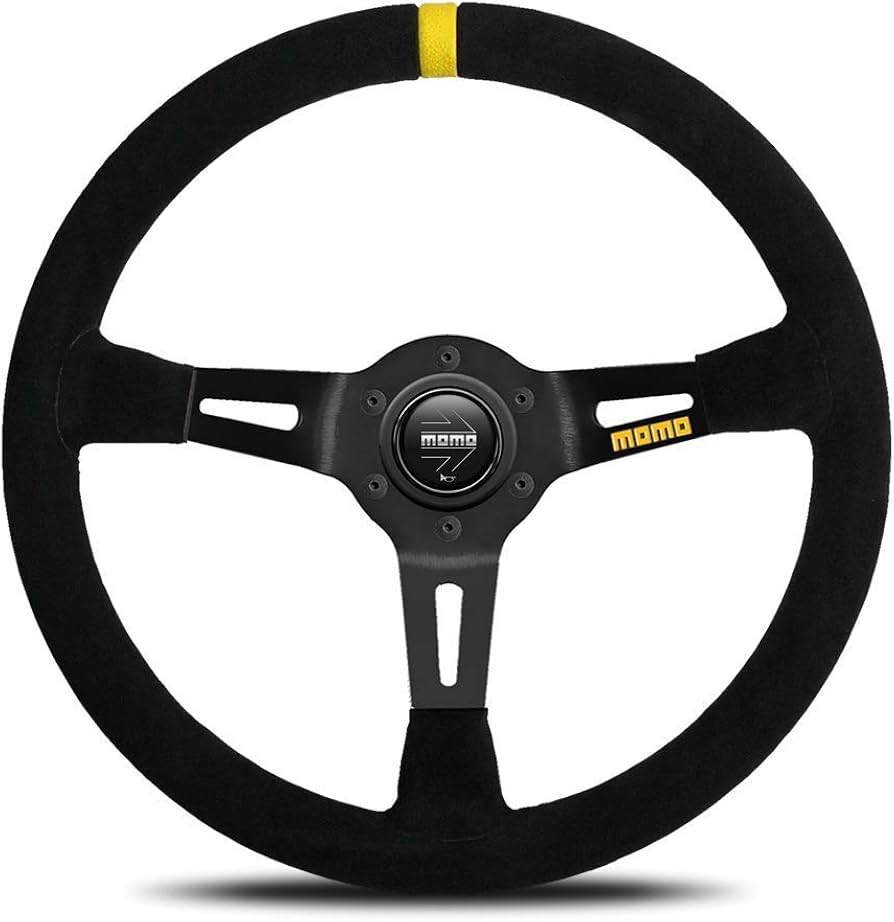 Amazon | モモ(Momo) ステアリング MOD.08 35パイ BK/スエード M-60