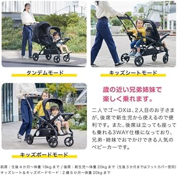 Amazon | KATOJI ベビーカー 二人でゴーDX シングルタイヤ オニキス