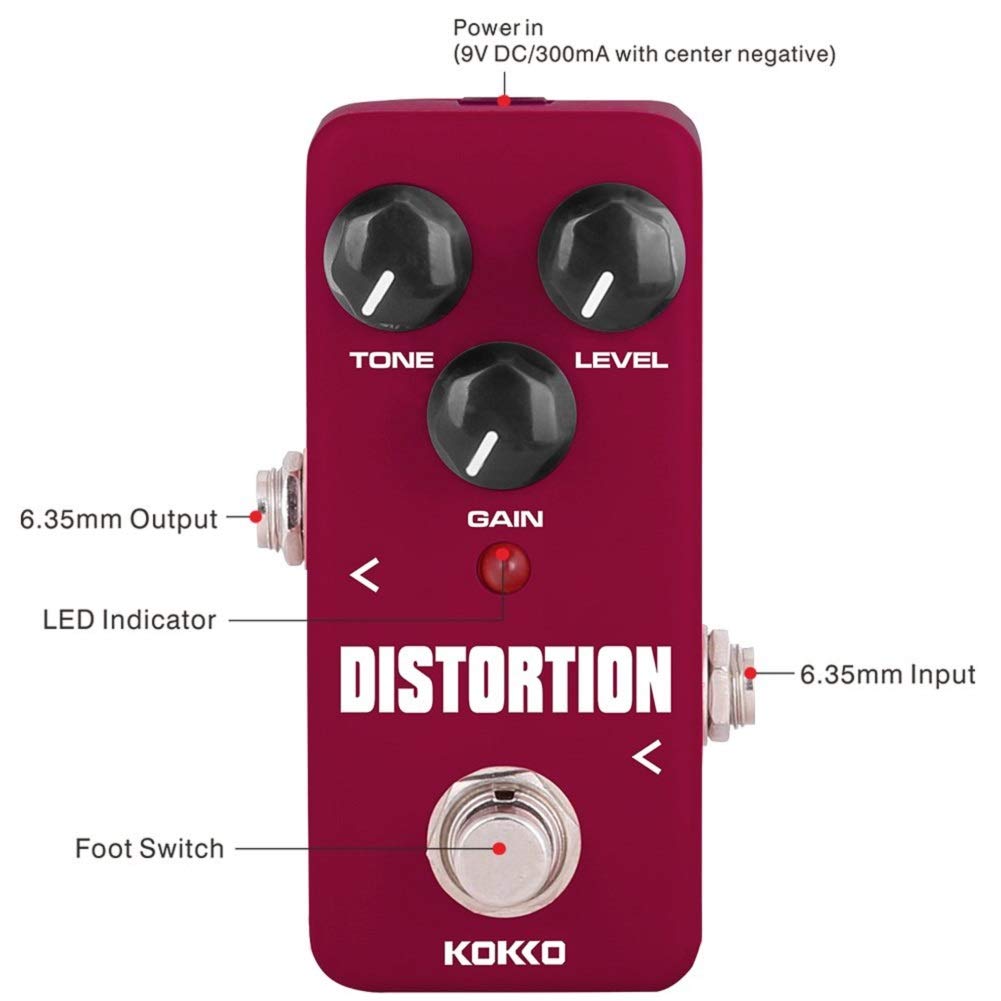 Amazon.com: Distortion Guitar Pedal, Mini Effect Pedal Processor