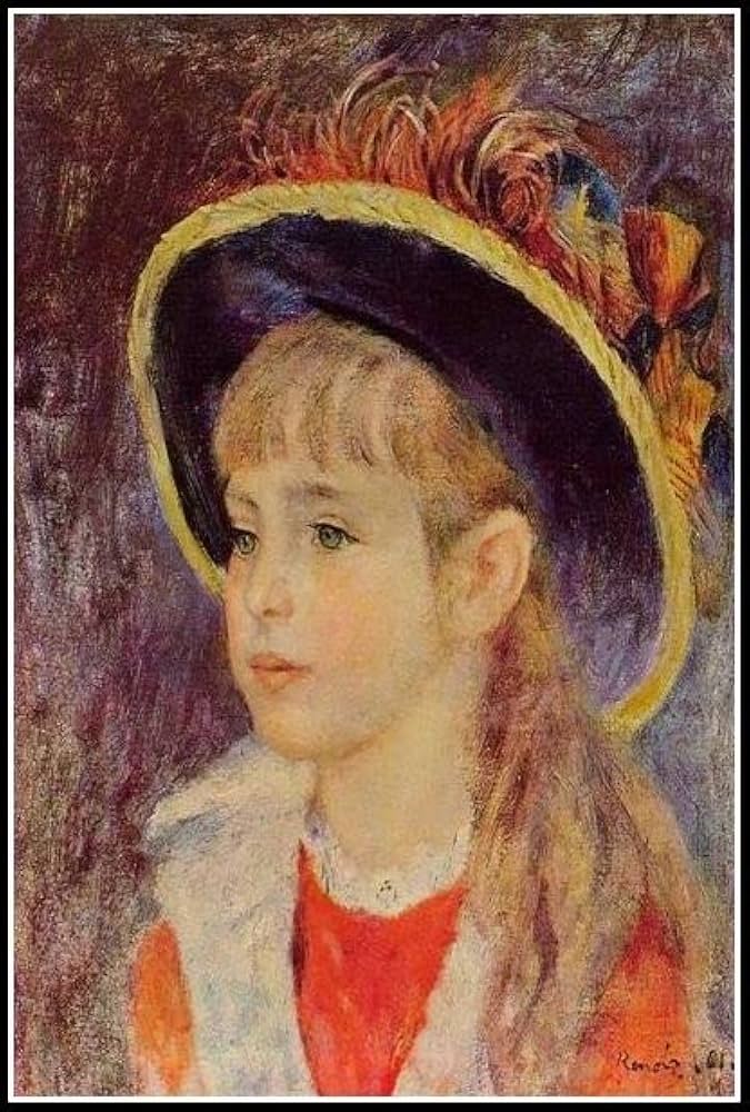 Amazon | 青い帽子をかぶった少女 ﹣ ピエール・オーギュスト