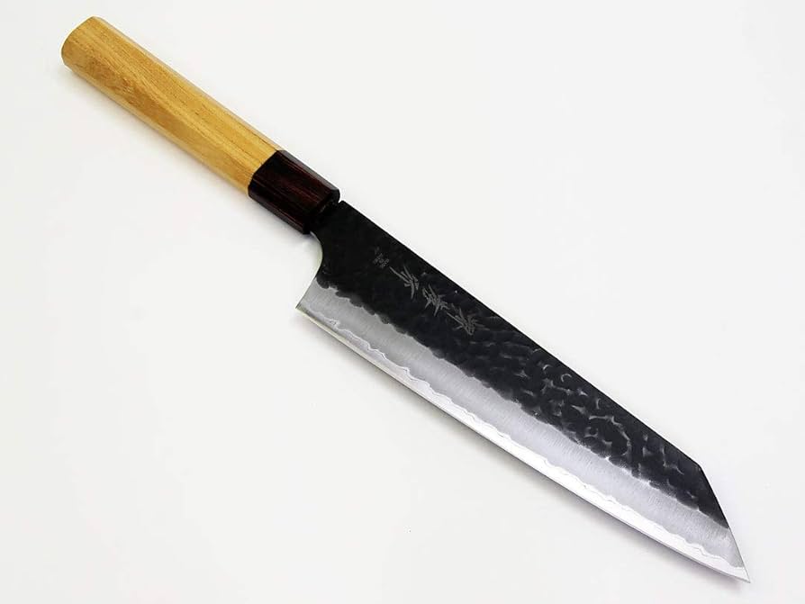 Amazon | 堺孝行 青紙スーパー割込 黒鎚目 剣型牛刀（切付牛刀）190