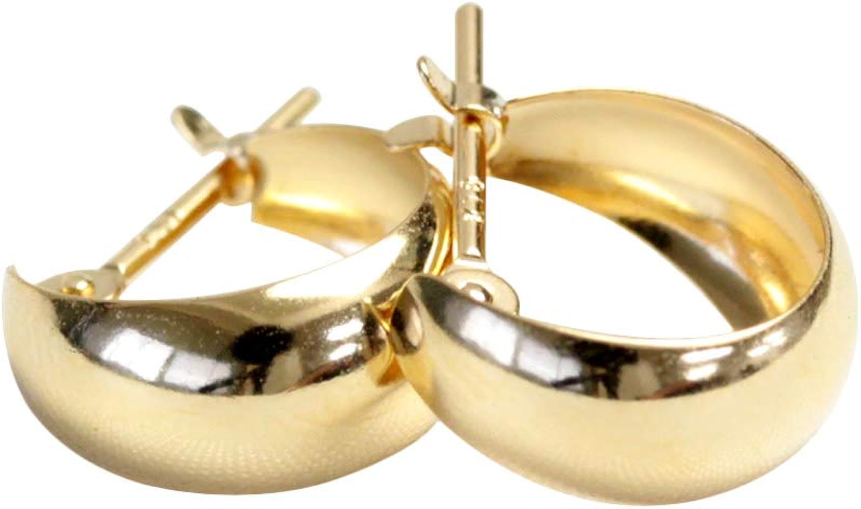 Amazon | 【ジュエリーエクセレンテ】K18 フープピアス 5mm×10mm