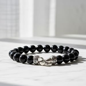 Amazon.com: Blackjack Jewelry Mens Genuine Gemstone Stainless