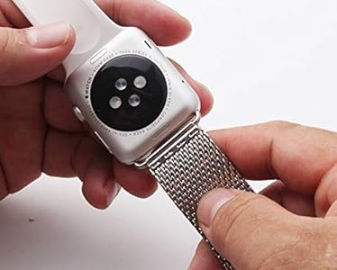 Amazon.com: Milanese Loop Silver Stainless Steel Apple Watch Band