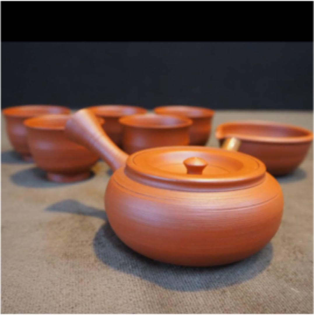 村越 風月 常滑名工 村越風月 横手 湯呑 さまし 朱泥 急須 茶注 煎茶道具