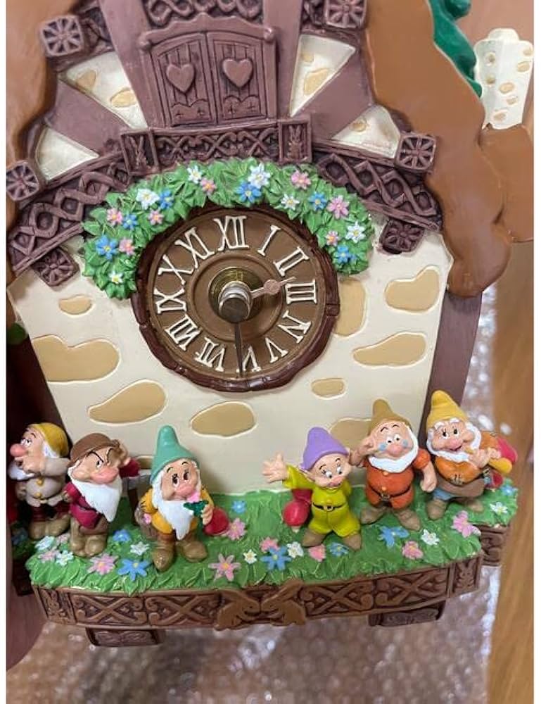 Amazon.co.jp: 7人の小人 掛け時計 時計 白雪姫 プリンセス インテリア