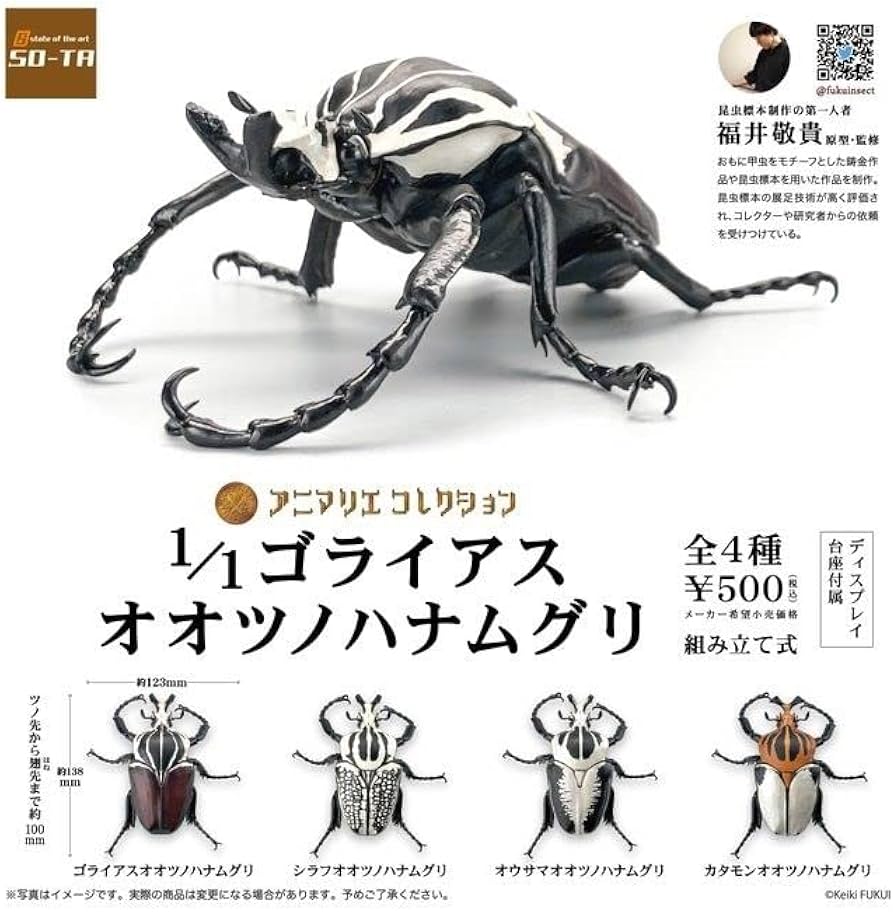 Amazon.co.jp: ゴライアスオオツノハナムグリ 4種 フルコンプ ガチャ