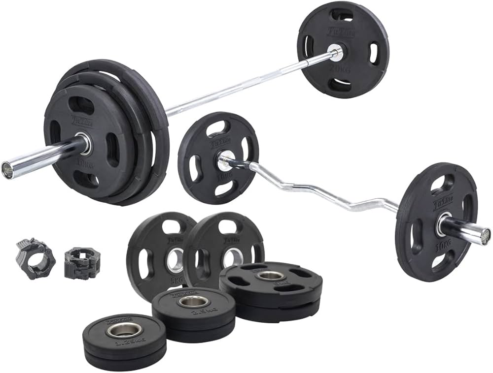 Amazon | FitElite(フィットエリート) オリンピックバーベル133KG