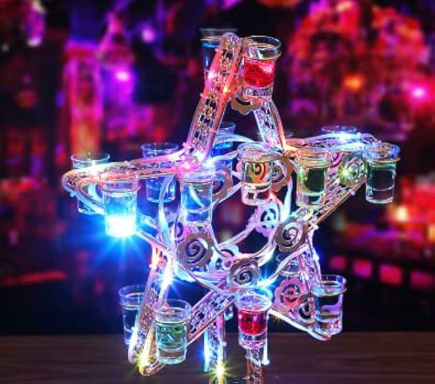 Amazon｜テキーラ観覧車 LED ワイングラス KTV ナイトクラブ 収納