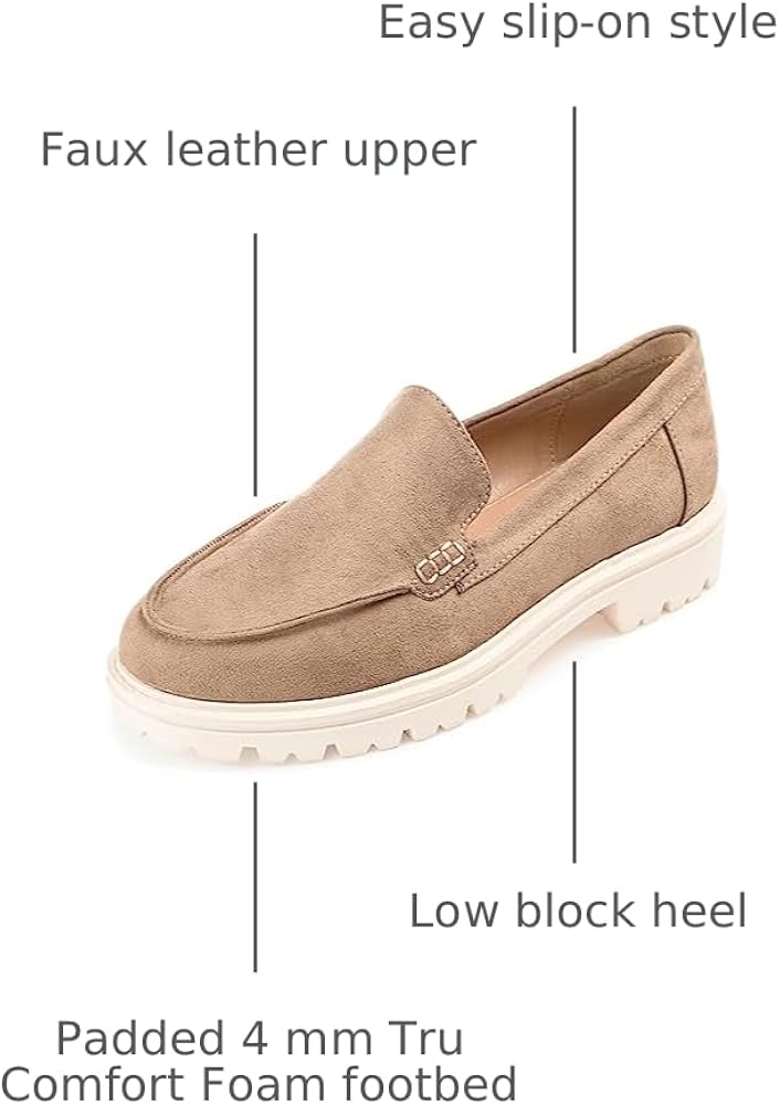 Amazon.com | Journee Women's Comfort Foam Erika Loafer Taupe, 5.5