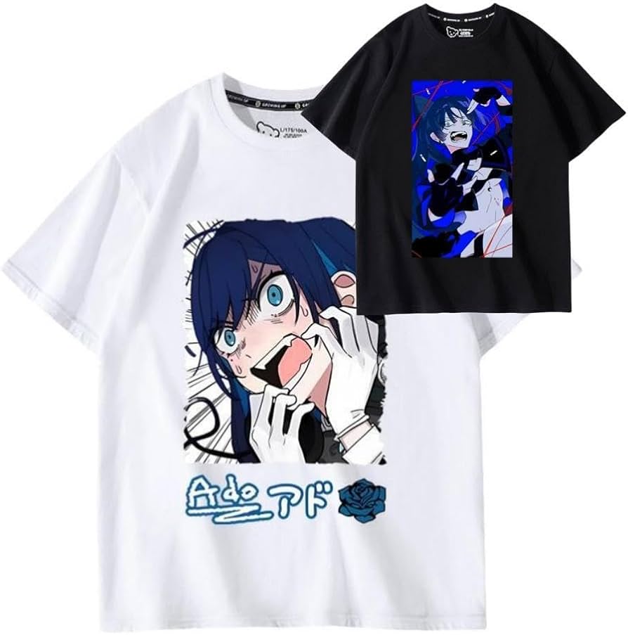 Amazon | Tシャツ Adoアド 半袖 メンズ アイドル歌手 フィルムレッド