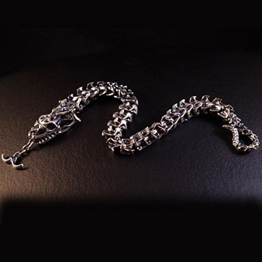 Amazon | [Cold I's] Snake Skeleton Bracelet 蛇骨シルバー