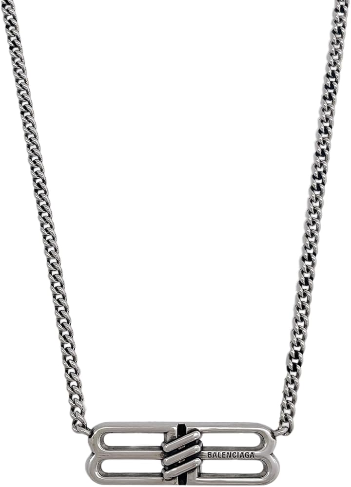 Amazon | [バレンシアガ] BBアイコン ネックレス アンティークシルバー