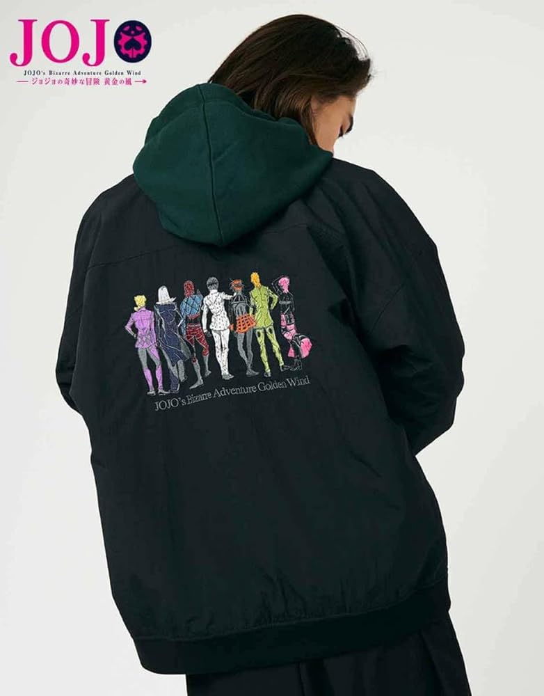 Amazon | Lサイズリバーシブルブルゾン「黄金の風」 ジョジョの奇妙な
