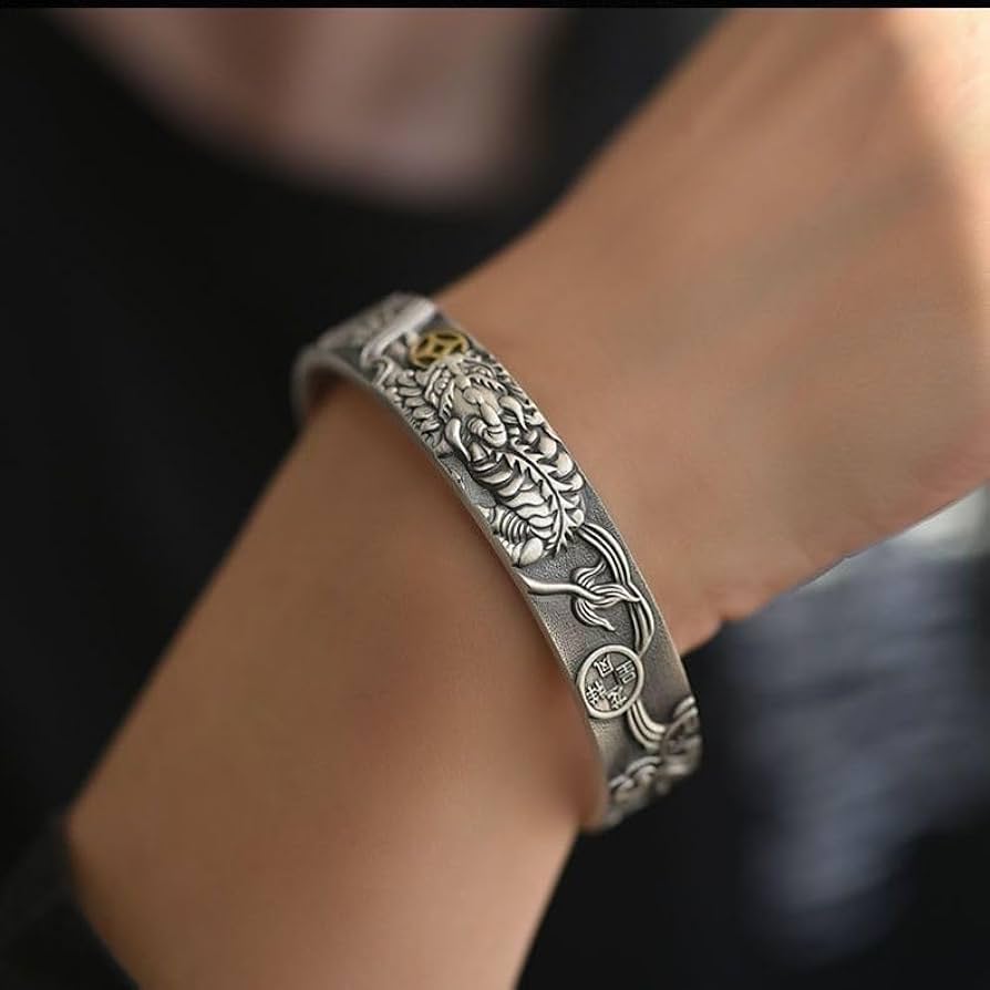 Amazon.com: Words Bracelet Copper Coins Retro Classic Thai Silver