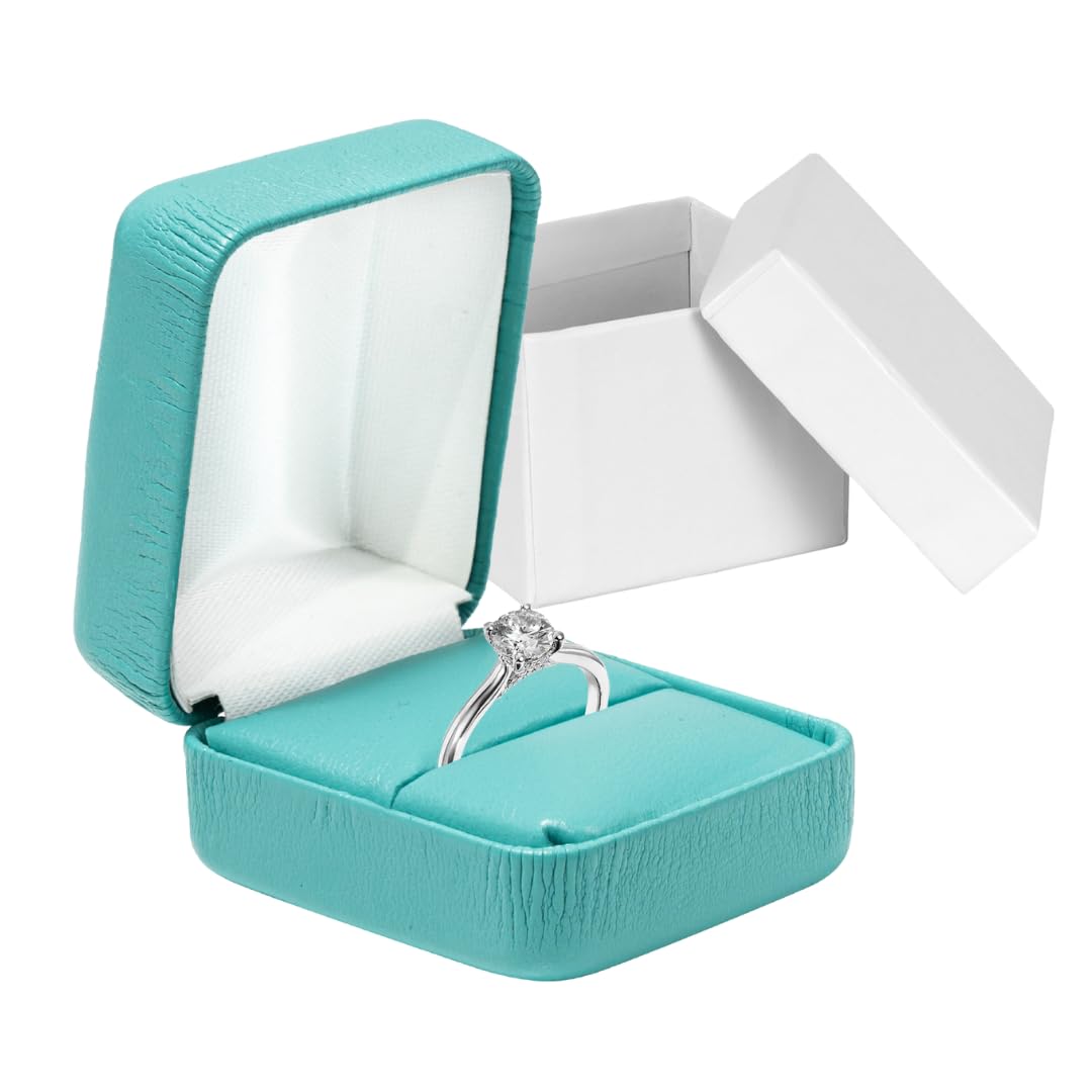 Amazon.com: Leather Ring Box for Proposal, Engagement ring box