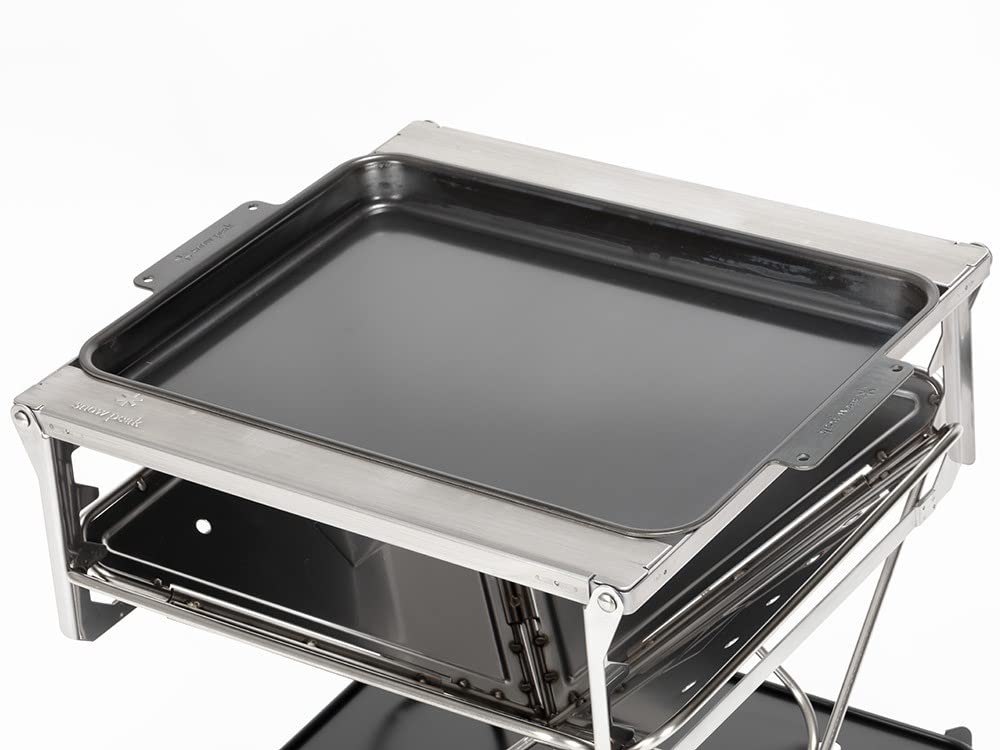 Amazon | スノーピーク(snow peak) グリルプレート黒皮鉄板 [3~4人用