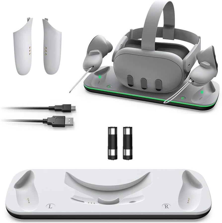 Amazon.co.jp: Meta Quest 3 対応 充電ドック,Quest 3 VRヘッドセット