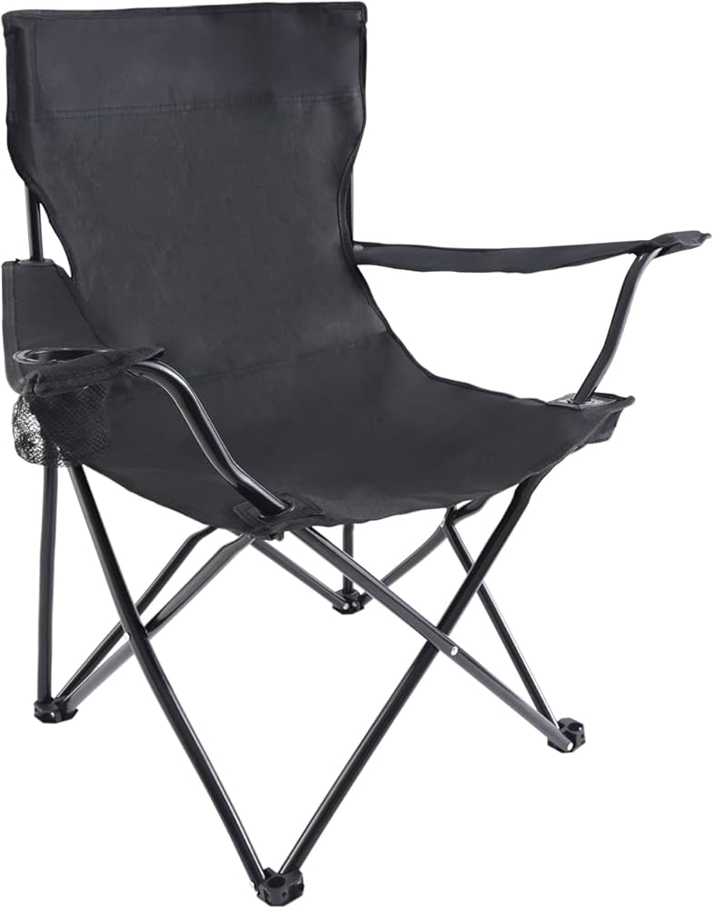 Amazon.com : YSSOA Portable Folding Black Camping Chair, XL w