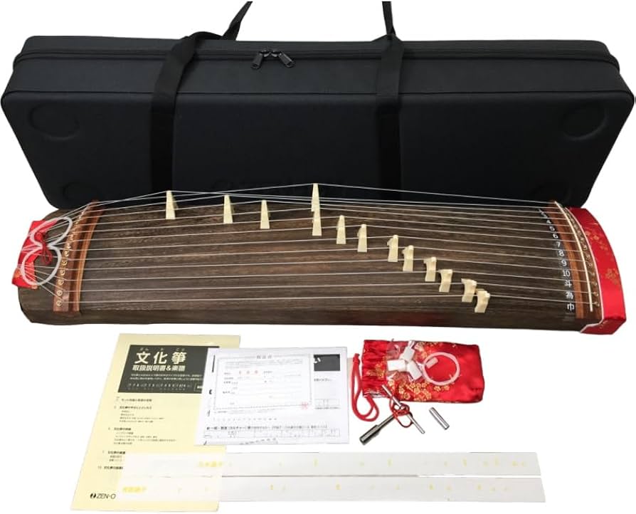Amazon.co.jp: 文化箏 羽衣 ZK-30 琴柱を立てたまま収納可能な「立て柱