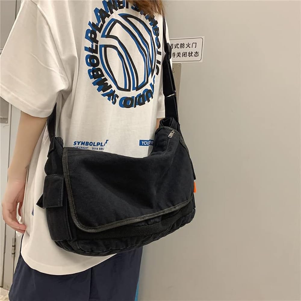 Amazon.com: Grunge Canvas Messenger Bag Women Aesthetic Hobo