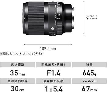 35 mm F1.4 DG DN para montagem Sony E | Amazon.com.br