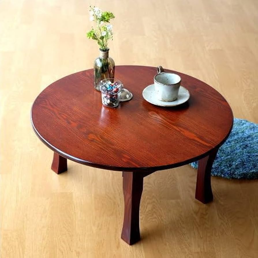 Amazon｜ちゃぶ台 円卓 60cm おしゃれ 和 丸テーブル 和風 カフェ 和室