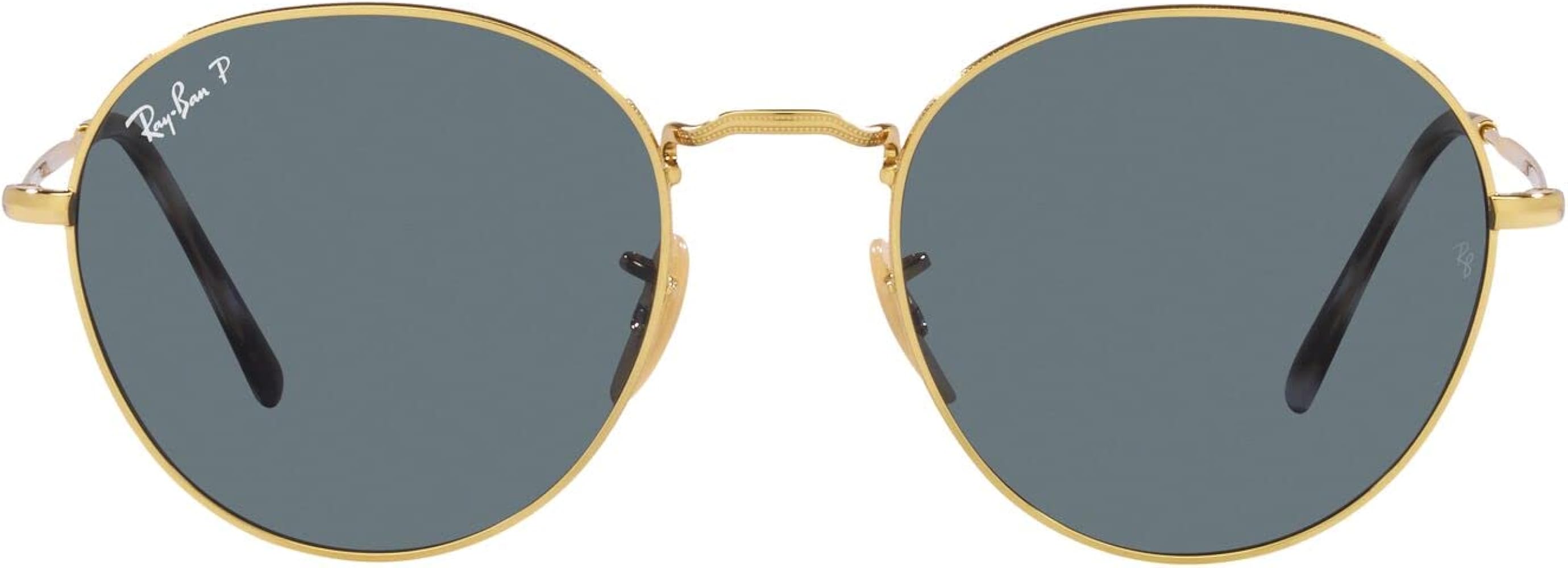 Amazon.com: Ray-Ban RB3582 David Round Sunglasses, Gold/Dark Blue