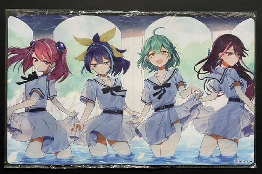 Amazon | 柚子 セレナ リン 瑠璃 プレイマット 遊 戯 王 白セーラー服