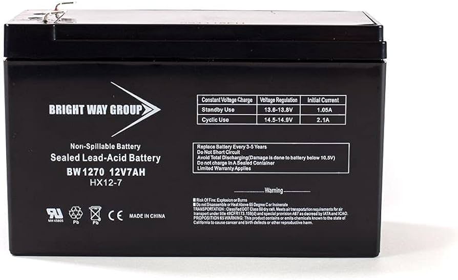 Amazon.com: Bright Way Replacement Battery for SLA Yuasa NP7-12