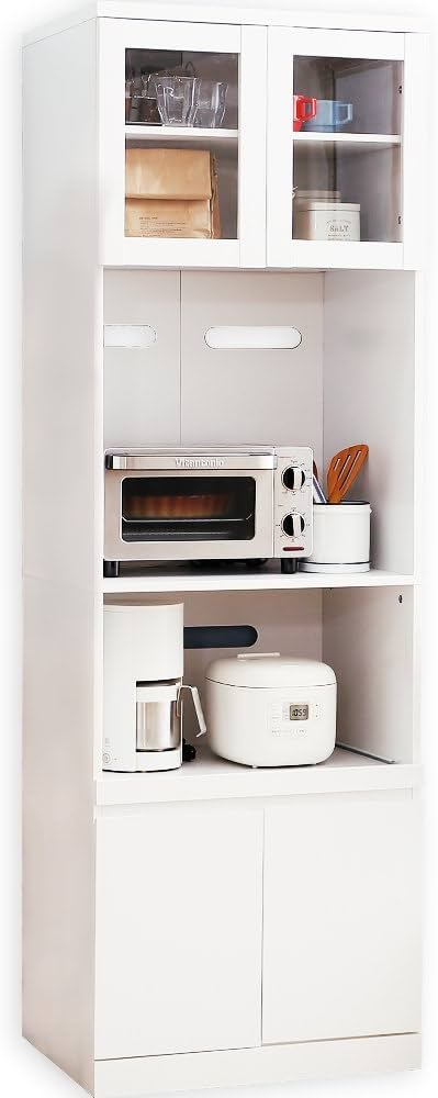 Amazon.co.jp: LOWYA ロウヤ キッチン収納 食器棚 キッチンボード