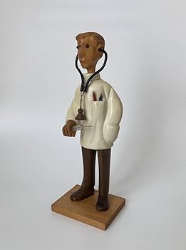 Amazon | Vintageイタリア木製人形/ROMERロメール木彫りドクターお医者