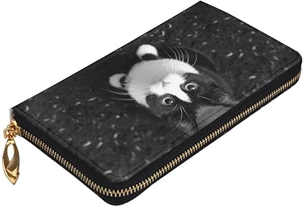 Amazon | [XiANGH] メンズ 長財布 八割れ 猫 ハチワレ猫ちゃん 小銭