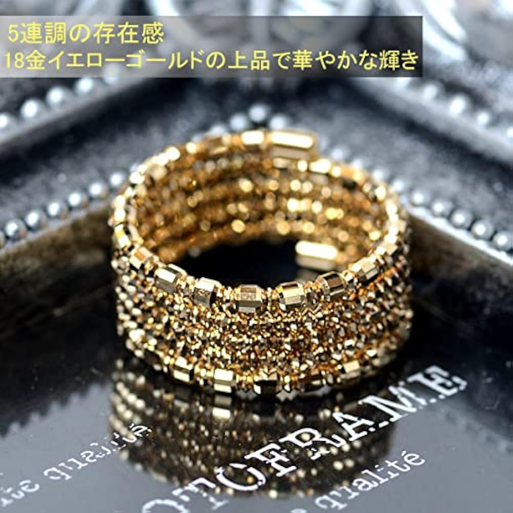 Amazon | 18金 リング ミラーボール コイルリング k18 リング カット