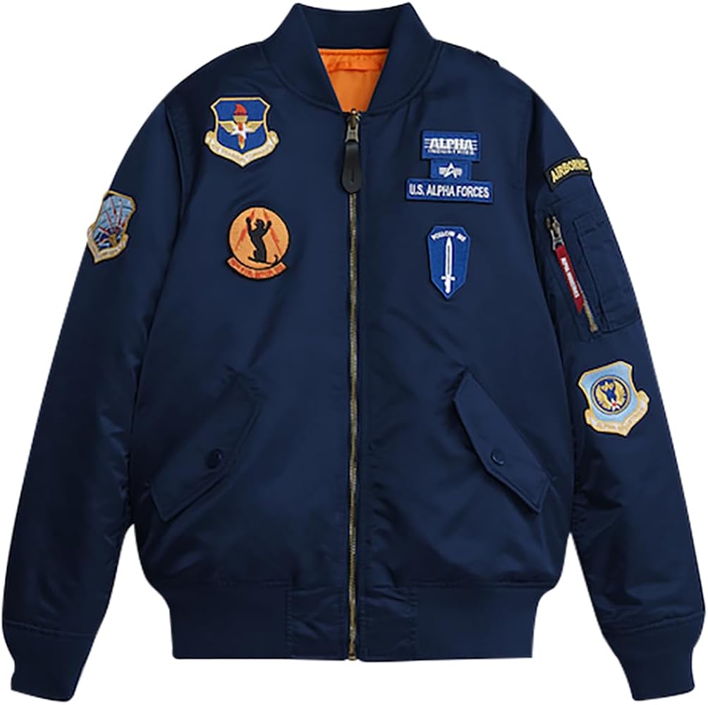 Amazon.com: Alpha Industries Boys' Squadron MA-1 Flight Jacket