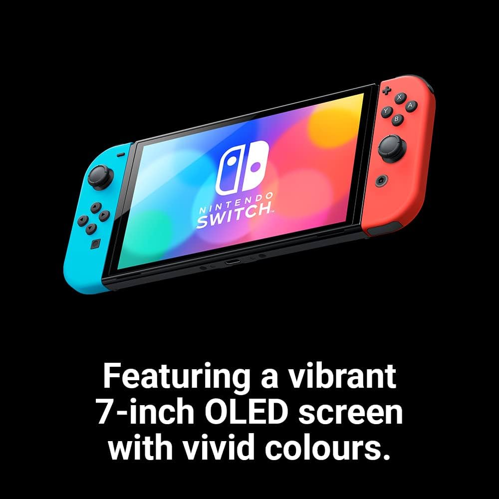 Amazon.com: Nintendo Switch (OLED Model) - Neon Blue/Neon Red