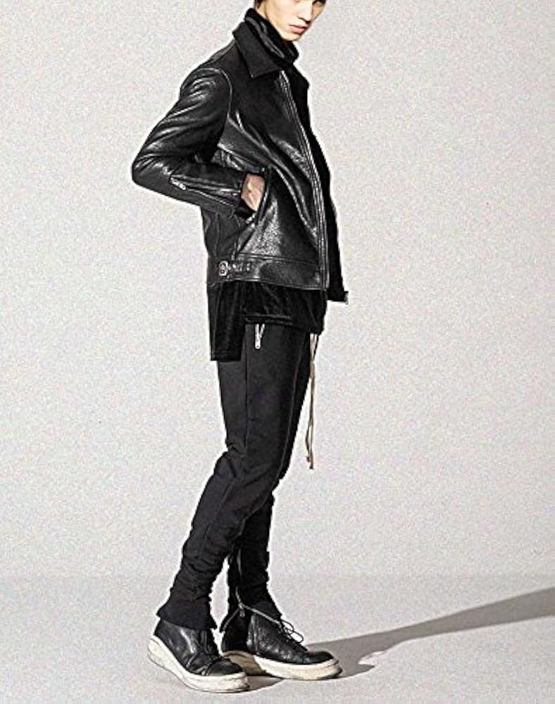 Amazon | フェイクレザーライダース シングルライダース アウター