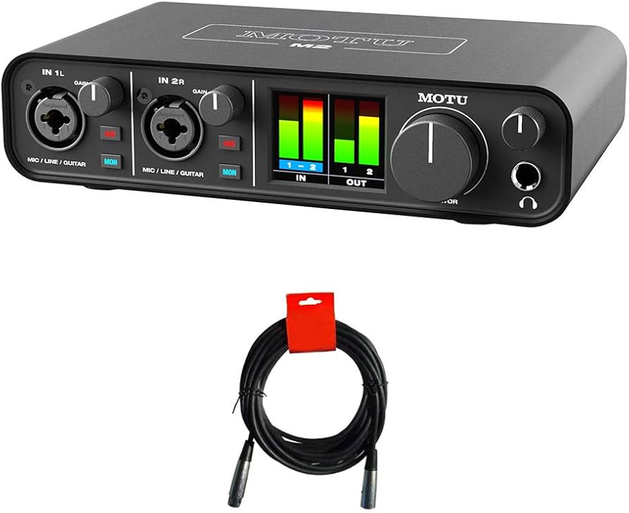Amazon.com: Motu M2 2x2 USB-C Audio Interface with XLR-XLR Cable