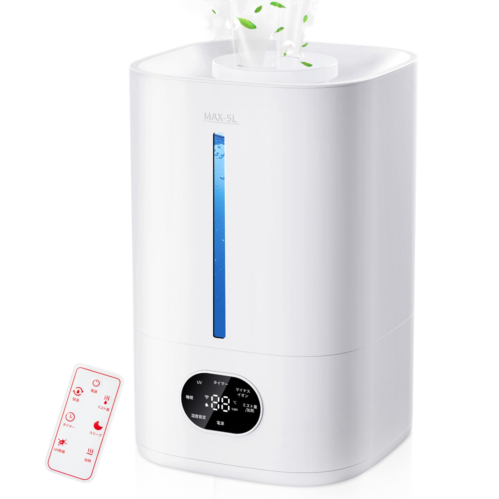 Amazon.co.jp: TREXPURE 【2026新登場 加熱式】 加湿器 大容量 5L 超