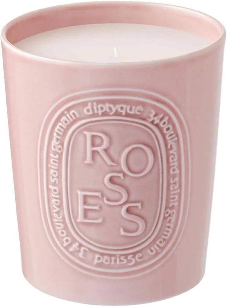Diptyque Vela Roses 600 g frasco de porcelana vela luxuosa 100h