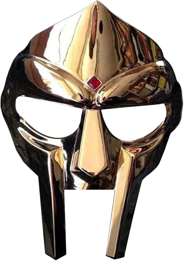 Amazon.com: Medieval MF Doom Gladiator Face Mask | Golden Finish