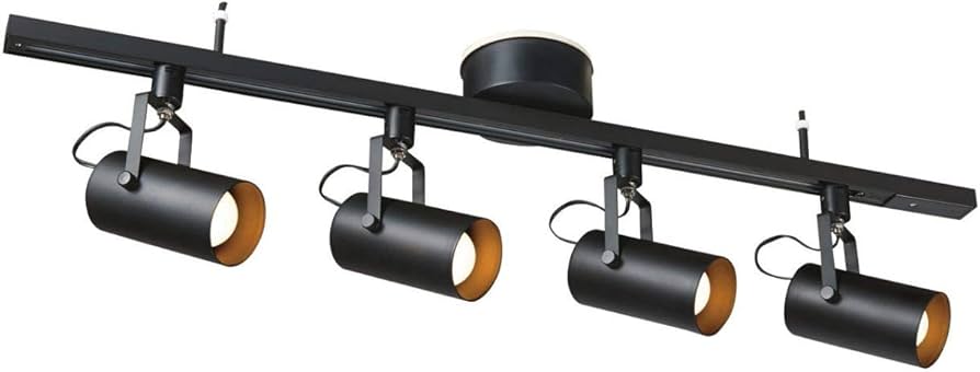 美品】無印良品MJ-1603 スポットライト 4灯式 黒