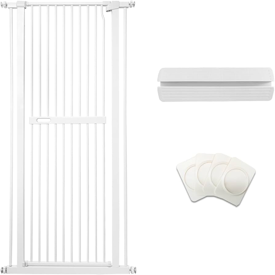 Amazon.co.jp: RAKU ペットゲート 猫 高さ155cm ドア付き 3.5cm柵間隔